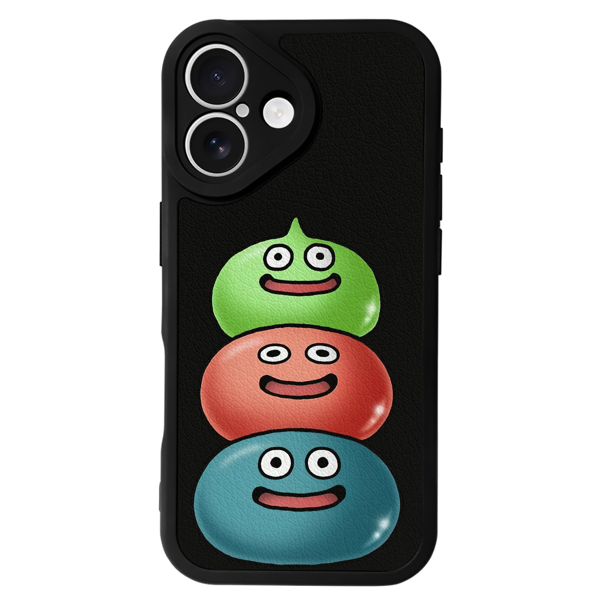 （画像用） ドラゴンクエスト Doragon Kuesuto Dragon Quest 【iPhone 16シリーズ対応】シリコンスマホケース（レザー調） 材質：シリコン
